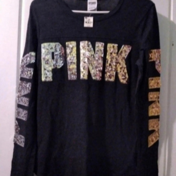 VS PINK bling tee-oversized X-small NWT - Picture 1 of 6